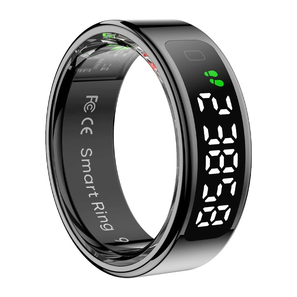 Smart Health Tracking Ring with Display and Touch Control