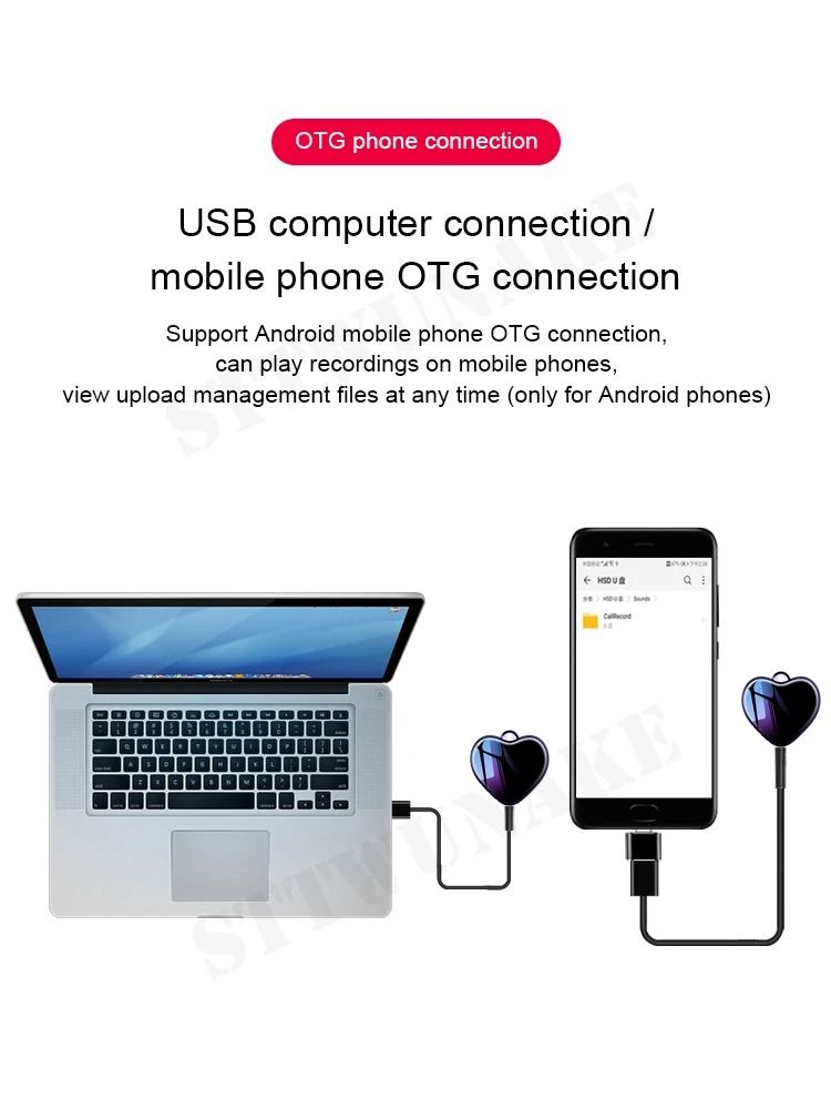 Mini Voice Activated Digital Recorder with OTG Support