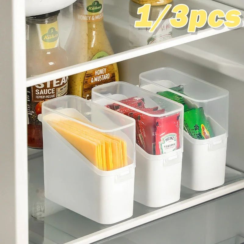 3 Piece Cheese Storage Box Set Refrigerator Food Organizer