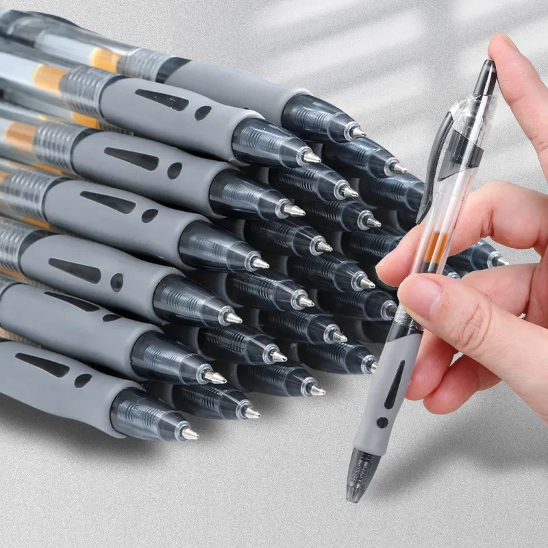 Retractable Gel Pens Set, Smooth Black, Red & Blue Ink Ballpoint Pens for Writing, Office & School Supplies