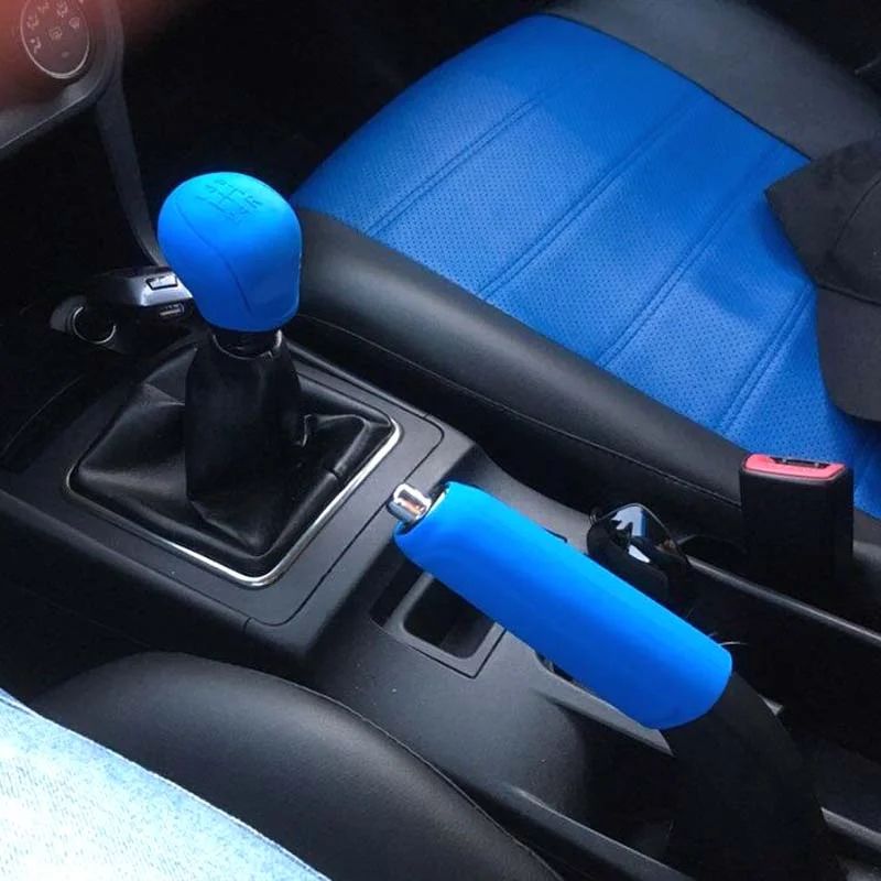 Universal Car Gear Shift & Handbrake Cover Set (2PCS) - Anti-Slip, Wear-Resistant Grip Sleeves