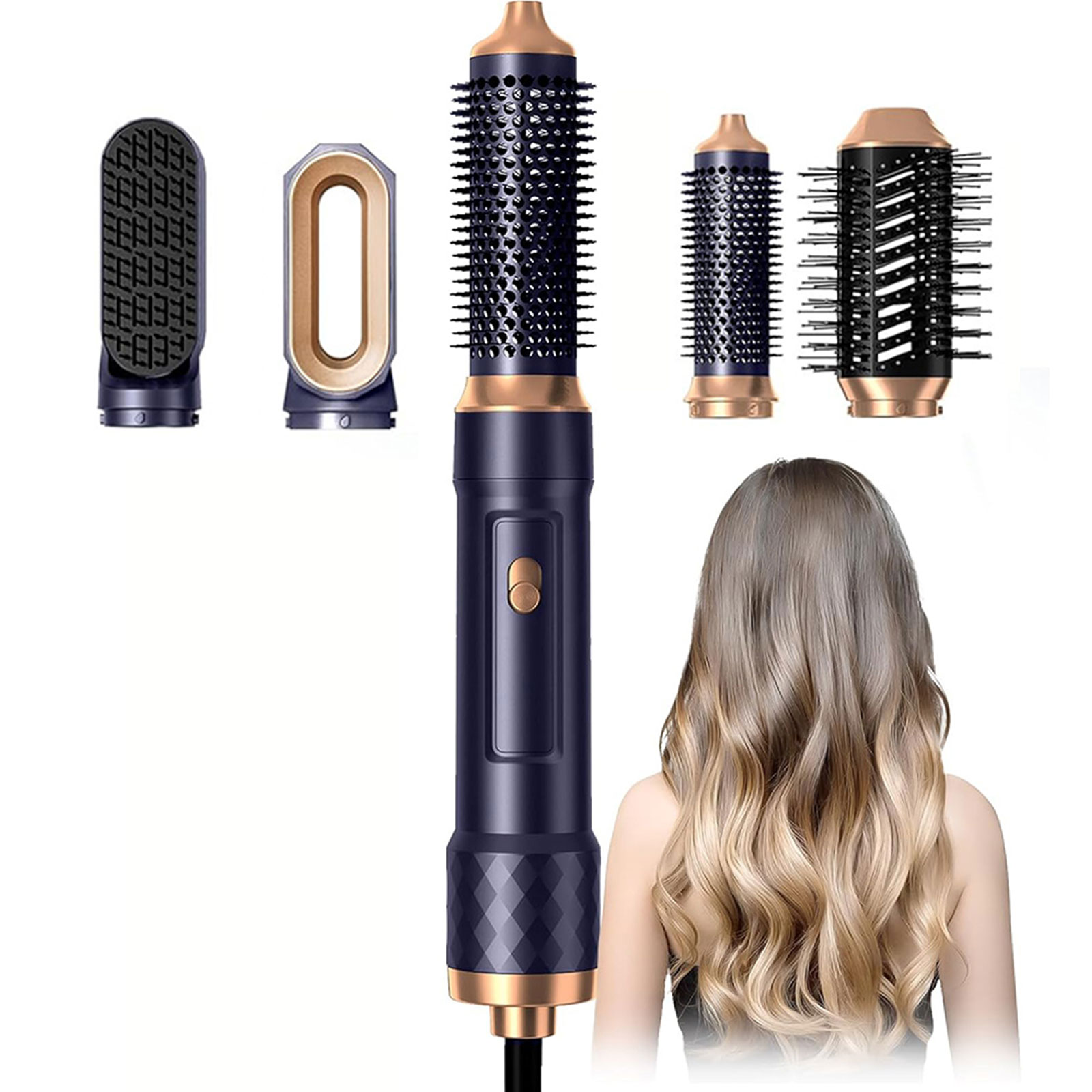 Blow Dryer Brush, Negative Ionic Hair Dryer Brush Set, Auto Air Curling Iron, Thermal Brush
