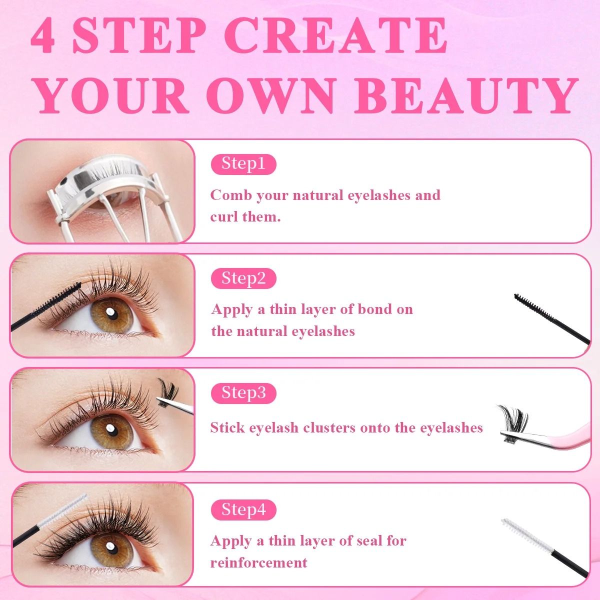 240pcs Professional DIY Lash Extension Kit – Thick, Fluffy & Customizable