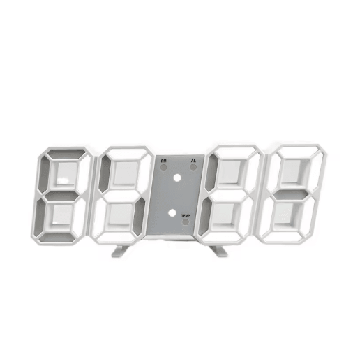 3D LED Digital Clock Voice Activated Luminous Silent Alarm Desk Clock