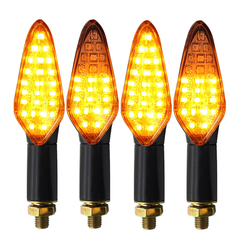 Flowing Water LED Motorcycle Turn Signal Lights with Built in Relay for Easy Installation