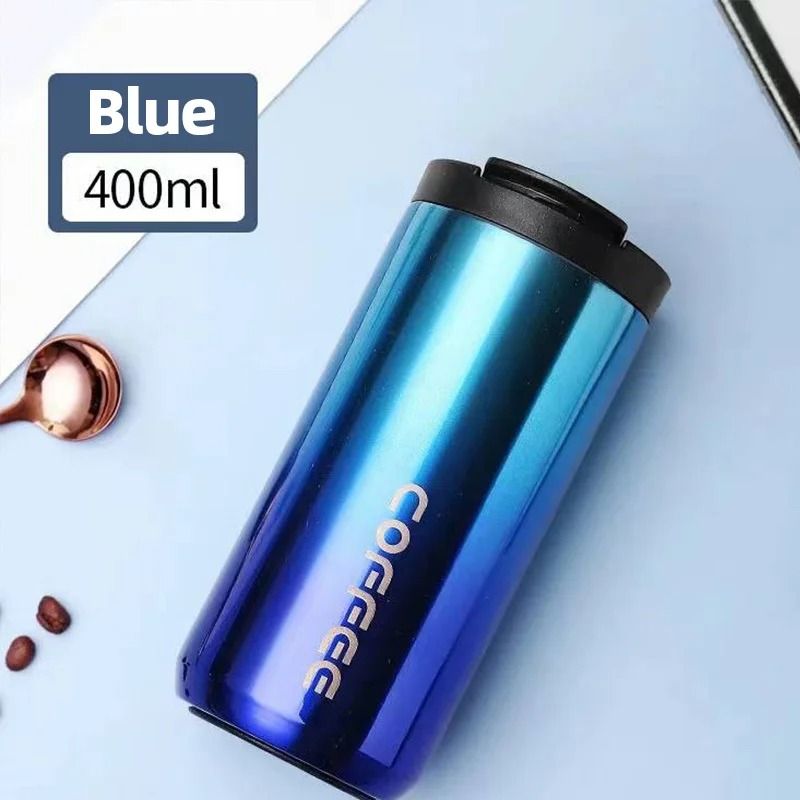 Stainless Steel Thermal Coffee Mug 400ml Leak Proof Travel Cup