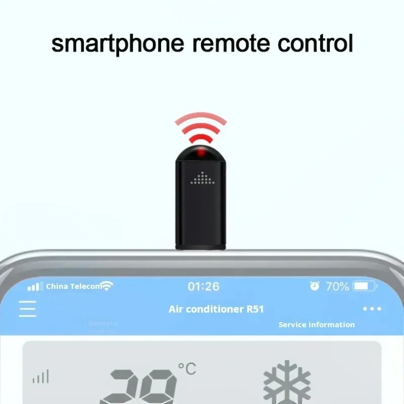 Type C USB Infrared Transmitter Adapter, Universal IR Remote Controller for TV, AC, Projector, Set-Top Box