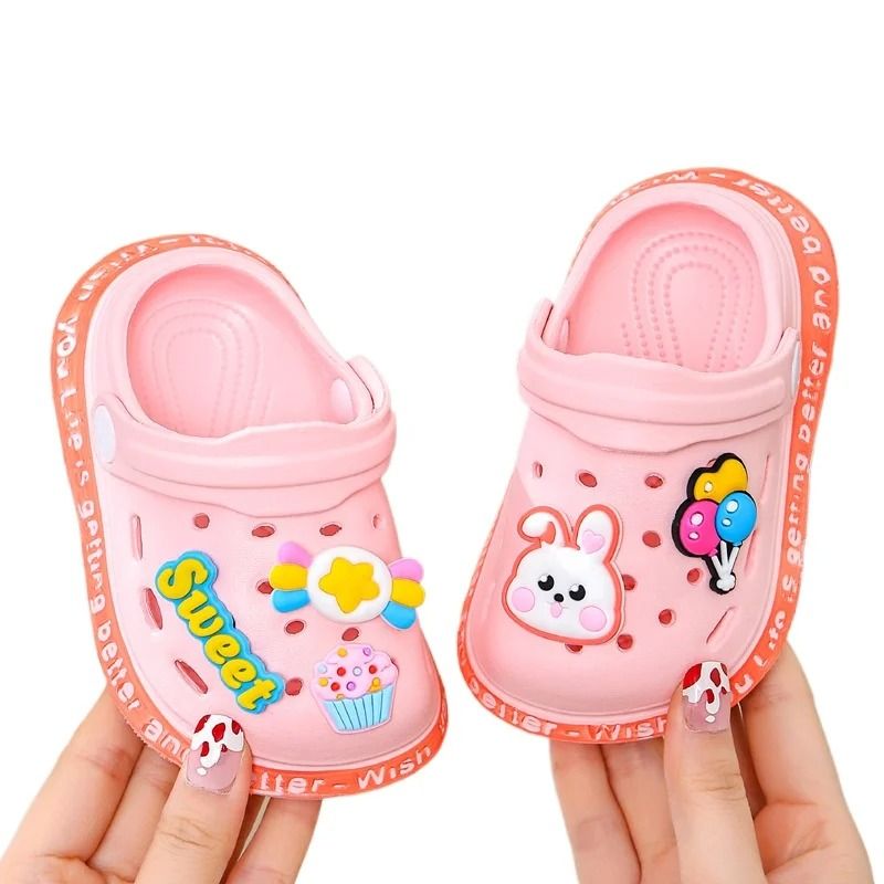 Summer Children Garden Slippers Boys and Girls Beach Sandal Lightweight Breathable Cute Cartoon Slip Baby Slippers