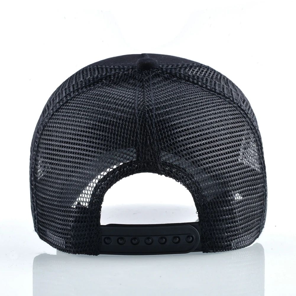Embroidered Bull Patch Mesh Trucker Cap – Hip Hop Snapback Baseball Hat