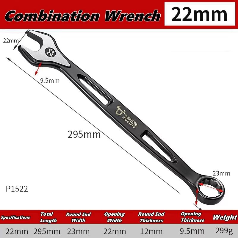 Dual-Use Plums Blossom Ratchet and Open-End Wrench Set 1/4in–15/16in Combination Spanners with Nut Cutter