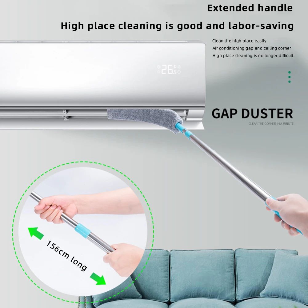 Telescopic Microfiber Duster Long Handle Gap Cleaning Brush