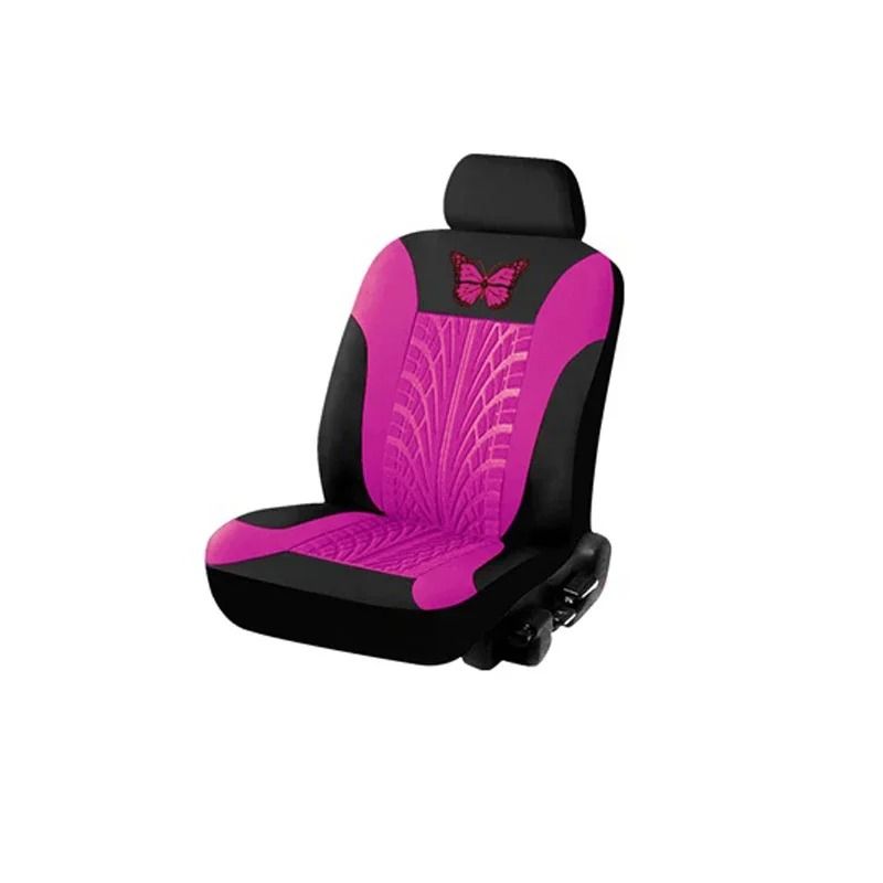 Universal Car Seat Cover Full Set with Butterfly Embroidery Design