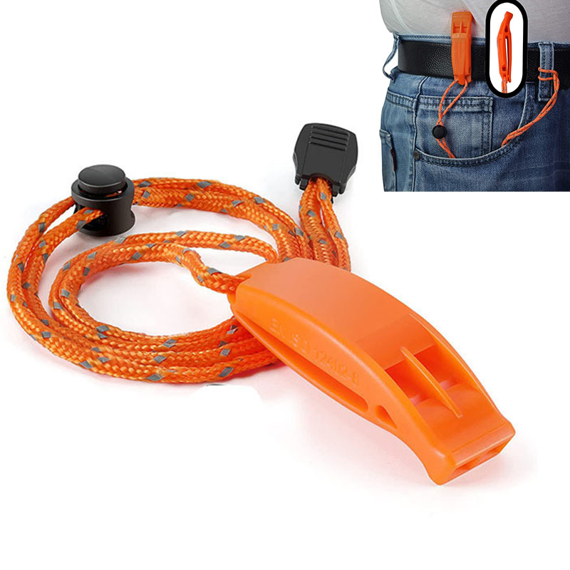Loud Emergency Survival Whistle with Lanyard Essential Safety Whistle for Outdoor Adventures, Fishing, and Sports