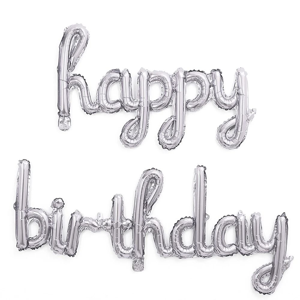 2-Piece Pink & Purple Happy Birthday Foil Balloon Set