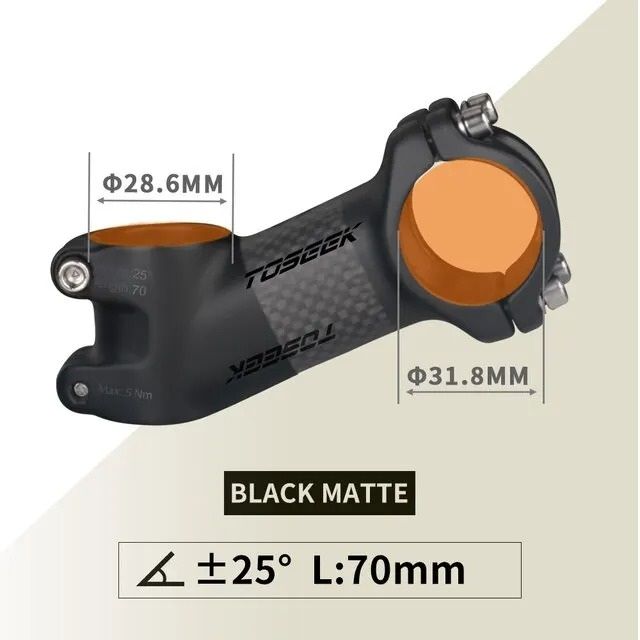 Ultralight Carbon and Aluminum MTB Handlebar Stem 31.8 mm