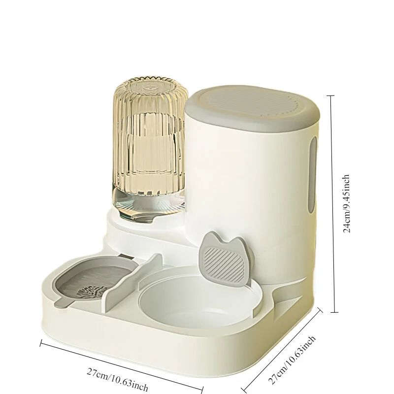 2-in-1 Automatic Pet Feeder & Water Dispenser – Gravity Cat & Dog Bowl Food and Drinking Station
