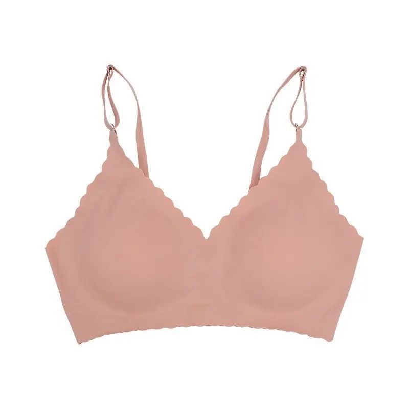 Seamless Ice Silk WireFree Padded Comfy Bra with Wavy Edge