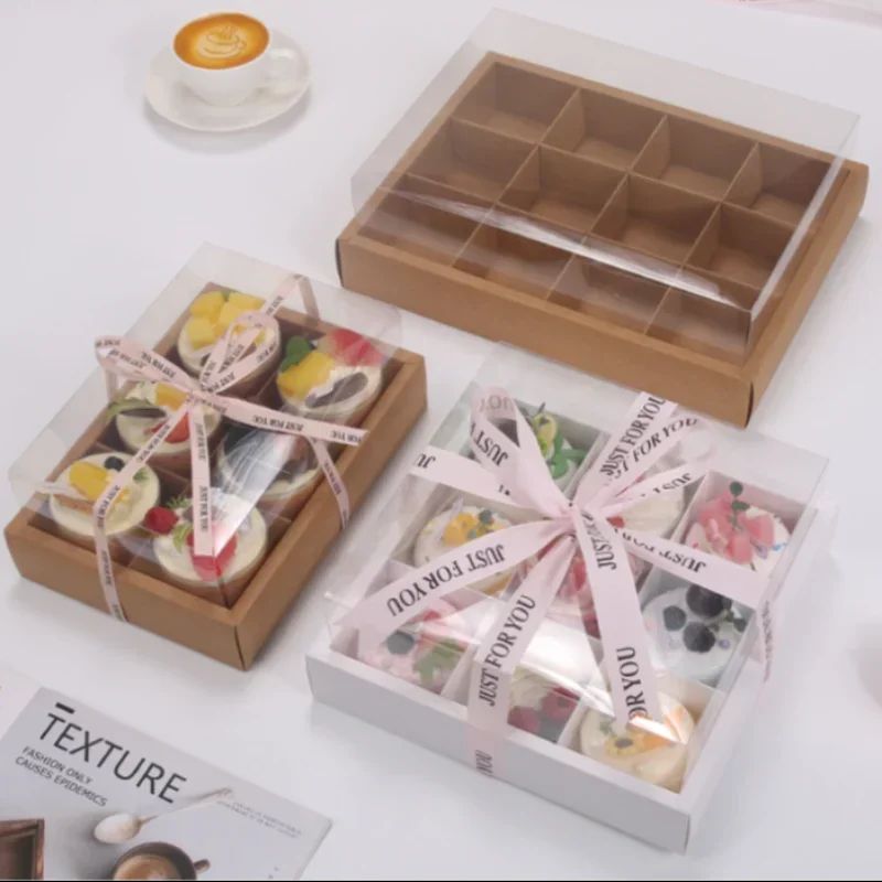 Transparent Cupcake Carrier Box with Insert, 6/9/12-Hole Clear Cupcake Container for Safe Transport