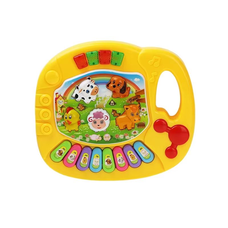 Kids Cartoon Piano Keyboard Game – Animal Sounds Flashing Lights Educational Instrument Toy