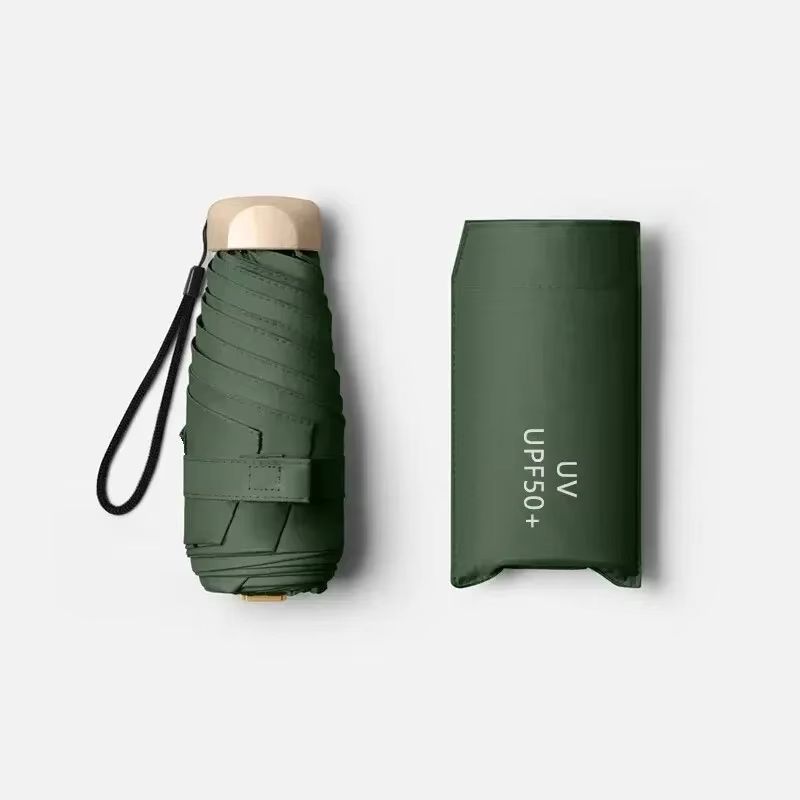 Mini Pocket Umbrella – Compact Folding Sun & Rain Parasol with UV Protection