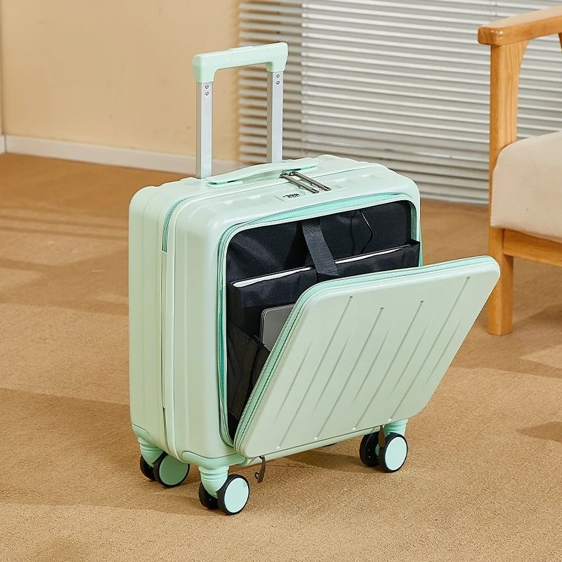 Lightweight 18 Inch Travel Suitcase with Large Capacity and Swivel Wheels