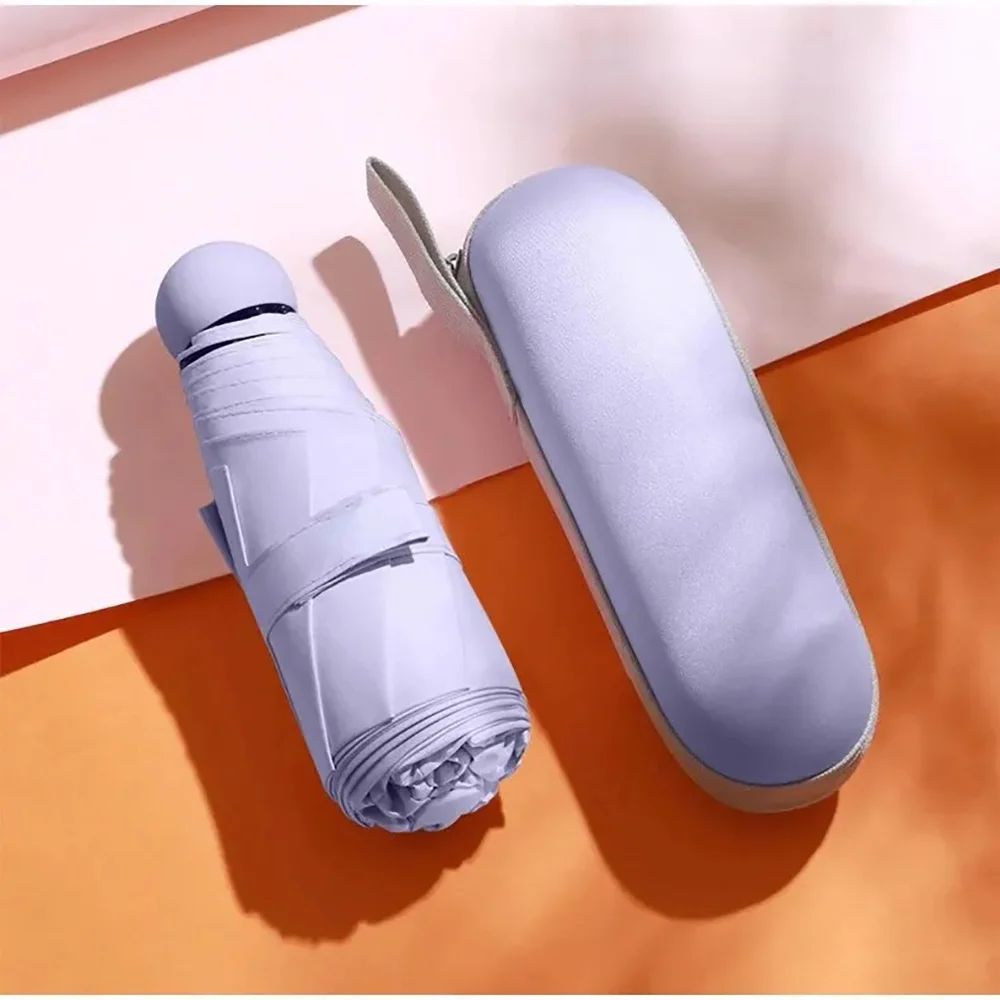 Capsule Mini Sun & Rain Umbrella - mini travel umbrella with UV Block Coating, Compact Folding Design