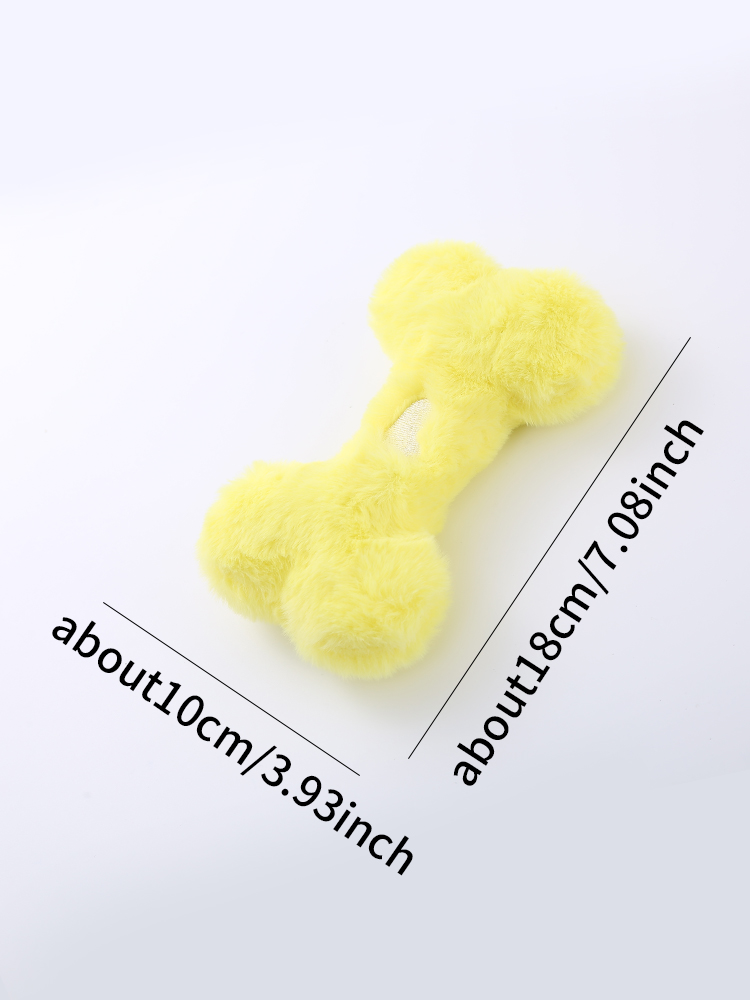 Grinding Teeth Cute Love Bone Plush Dog Toys, Interactive Pet Supplies
