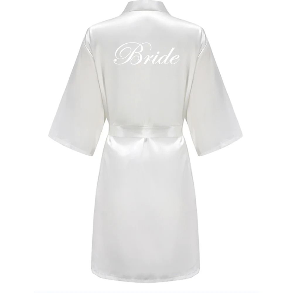 Women's Grass Green Bride and Bridesmaid Satin Robes