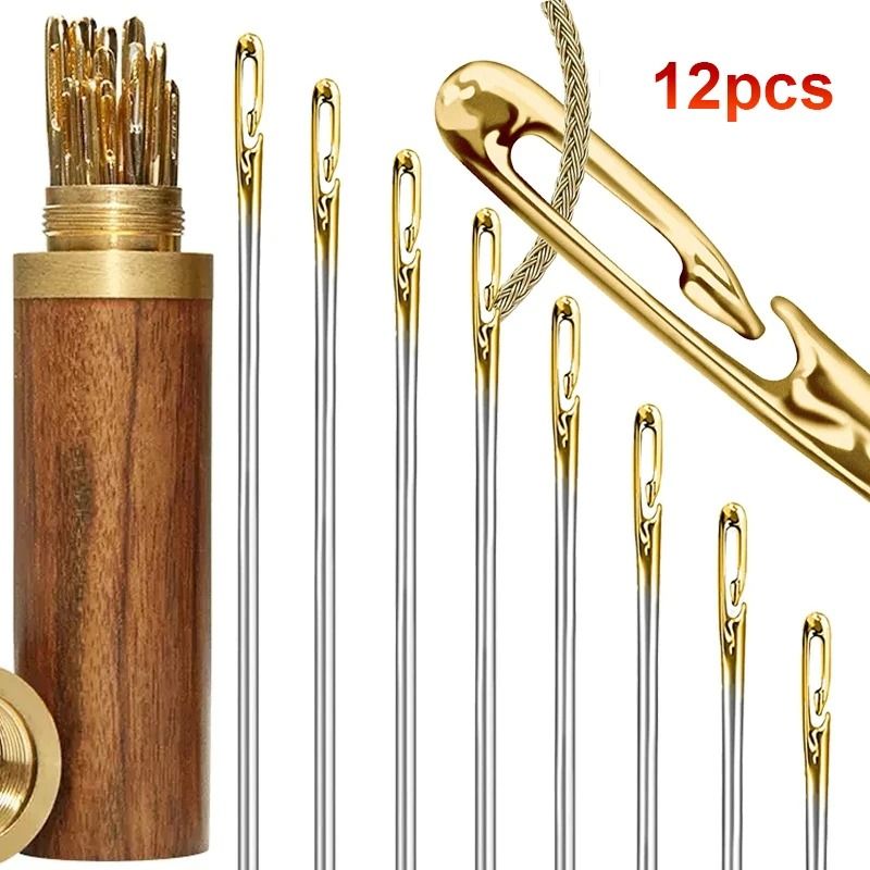 12-Piece Stainless Steel Side-Hole Blind Needles