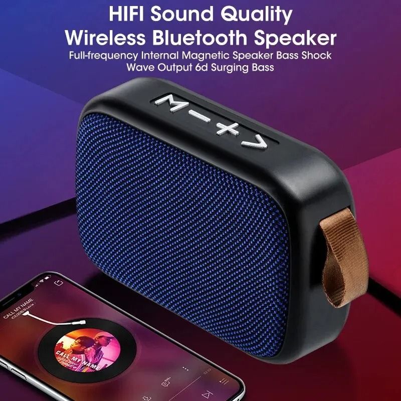 Wireless Portable Mini Speaker with Subwoofer Sound and Fabric Design
