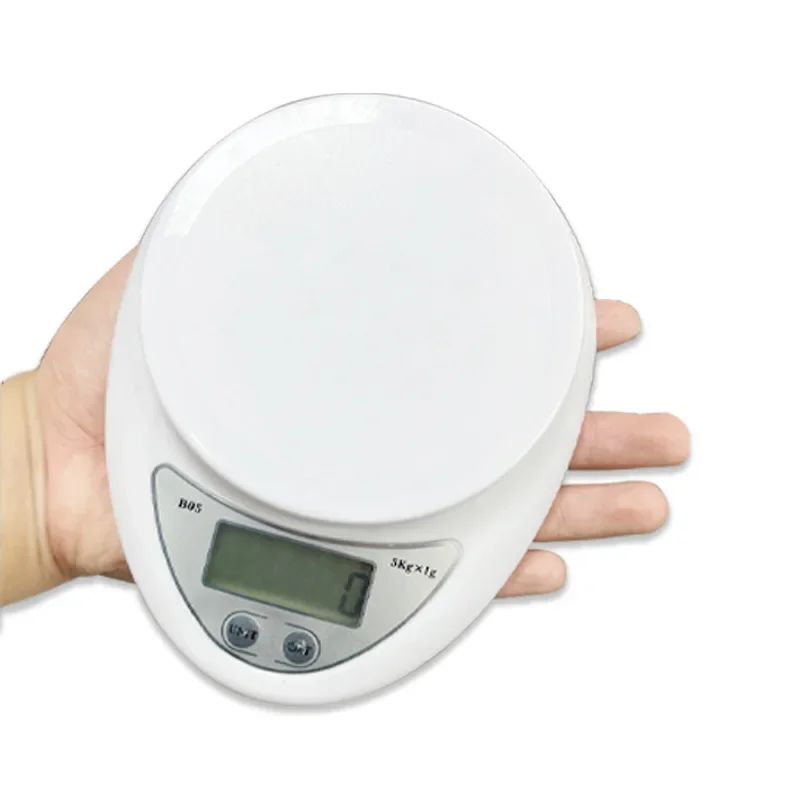 11lb Digital Kitchen Scale with LED Display – High Precision Portable Food Weighing Scale for Cooking & Baking