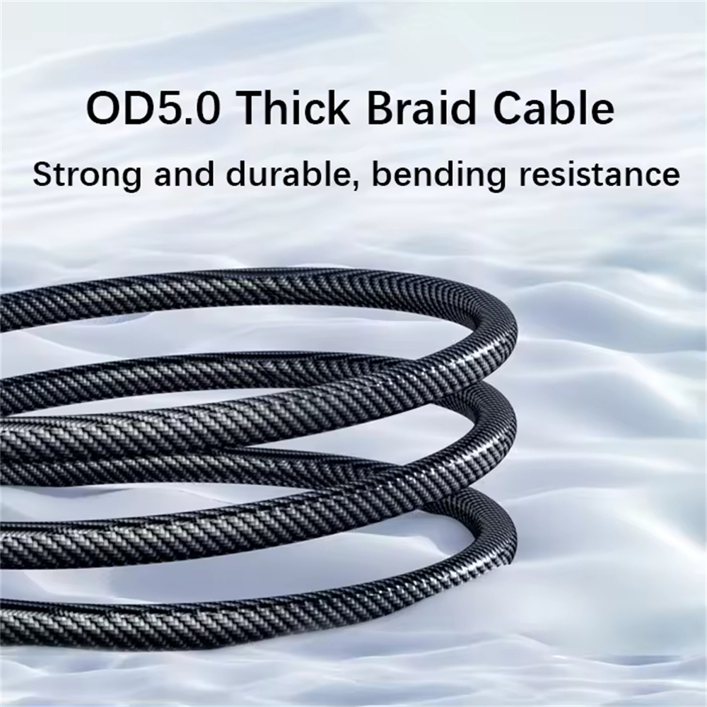 USB C & A Charging Cable with LED Display Screen, Fast Overcharge Protection, Durable Alloy Plug