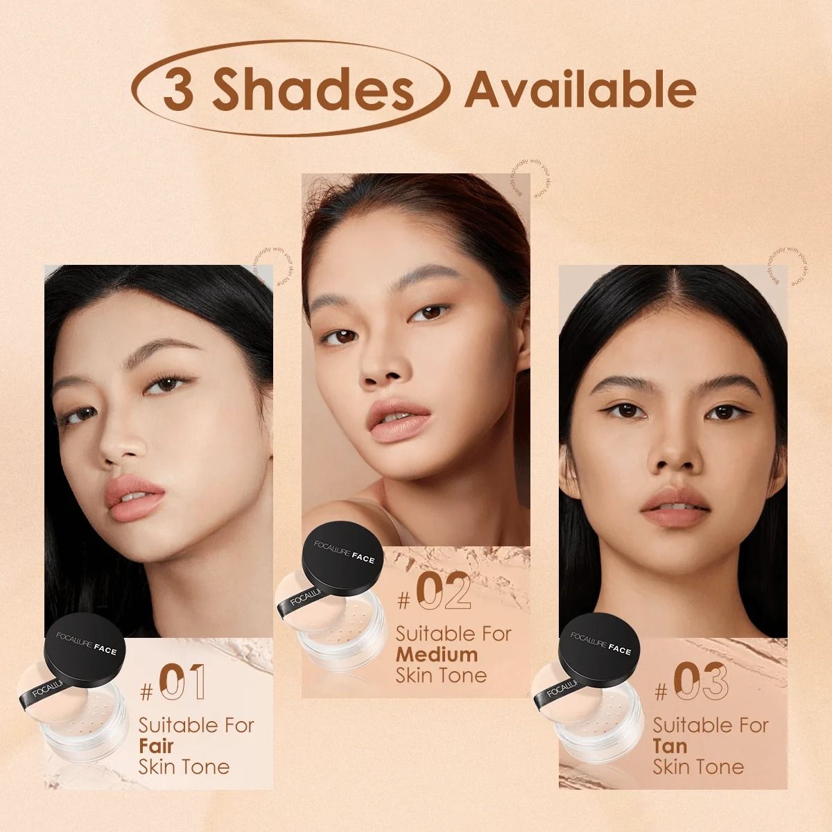 Focallure Invisible Finish Loose Setting Powder Translucent Oil Control Face Powder