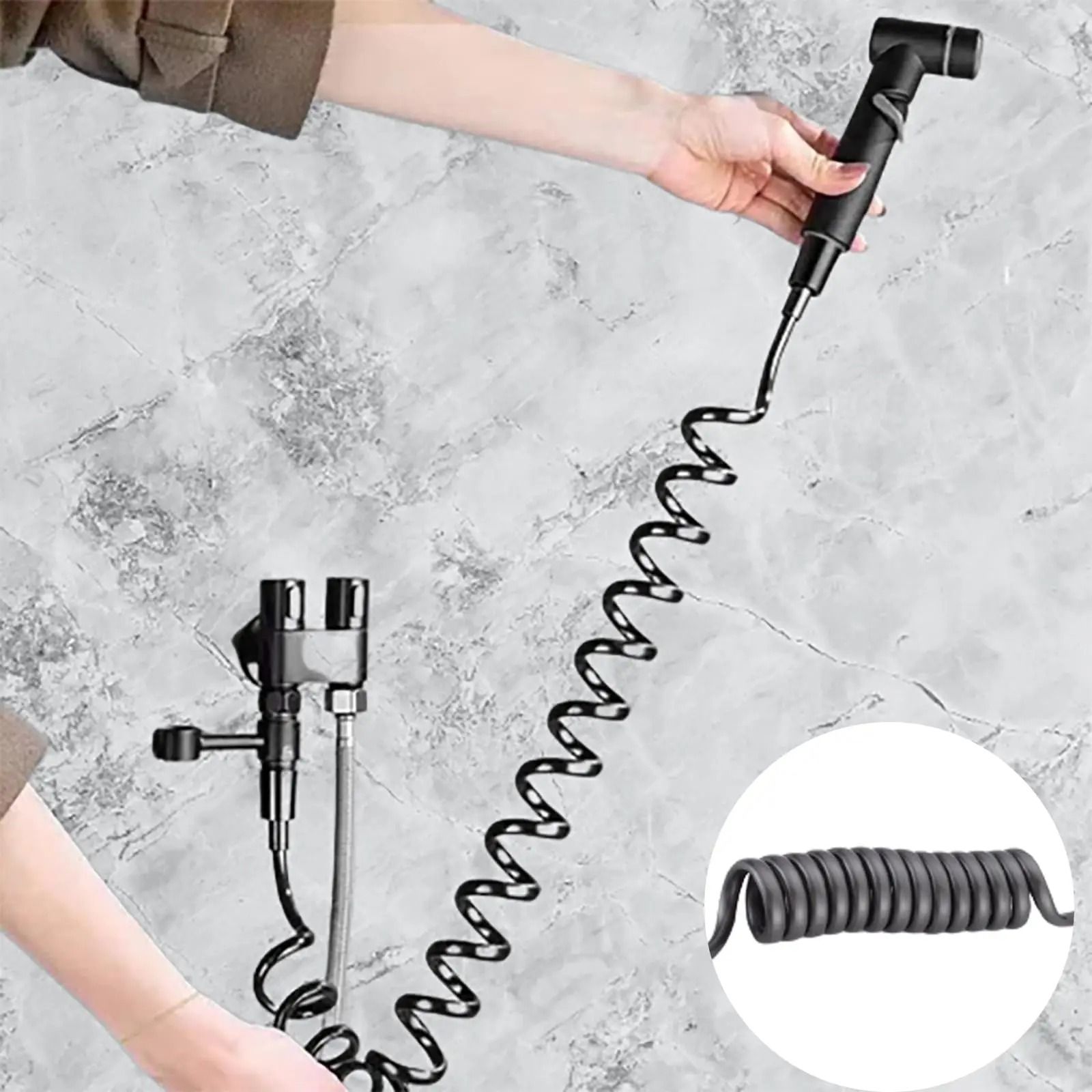 Handheld Toilet Bidet Sprayer Set with Adjustable Pressure and Dual Spray Modes