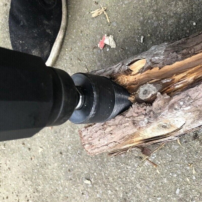 Firewood Drill Bit, High Speed Twist Wood Splitter Screw, Cone Driver for Efficient Firewood Splitting