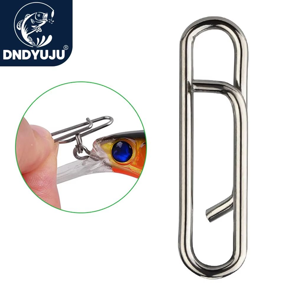 304 Stainless Steel Fishing Lure Snap Swivel Interlock Pin Connector Set (30–100pcs)