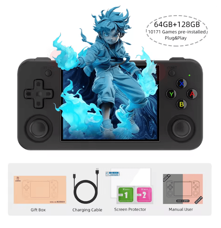 ANBERNIC RG35XX H Retro Handheld Game Console with IPS Screen and 5000+ Games