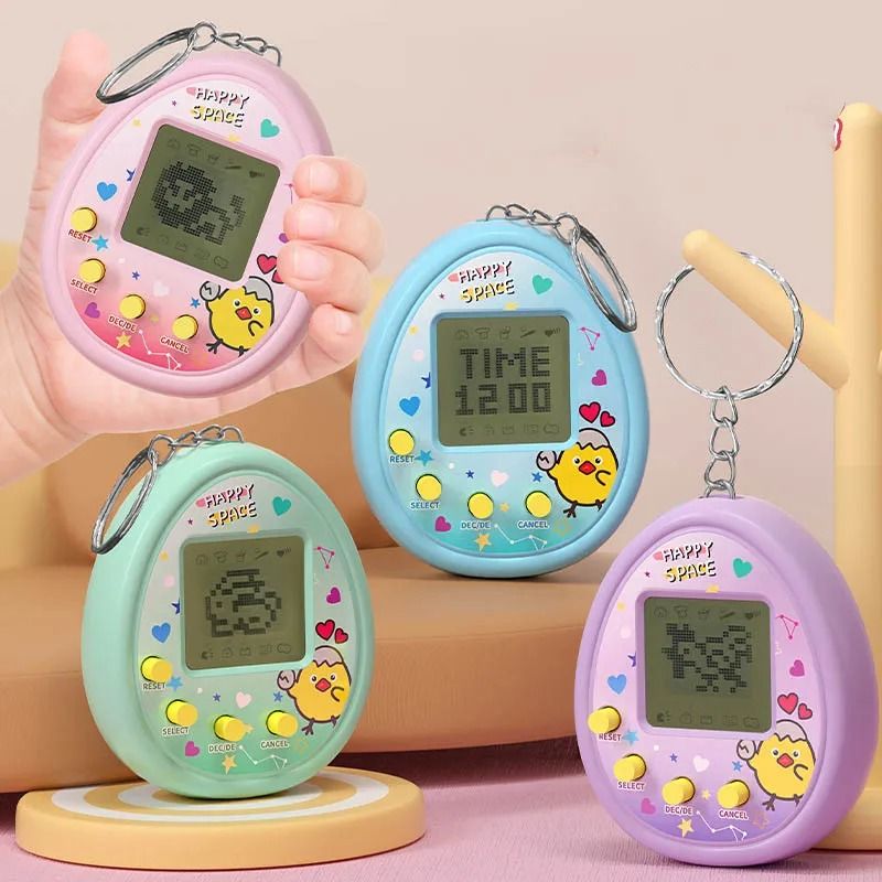 Virtual Electronic Pet Game – Nostalgic Cyber Digital Animal Toy with Keychain for Kids & Adults
