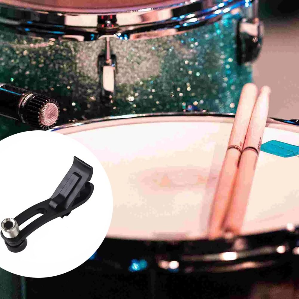 Shockproof Drum Microphone Clip Holder, Rim Mount Clamp Stand for Musical Instruments, Support
