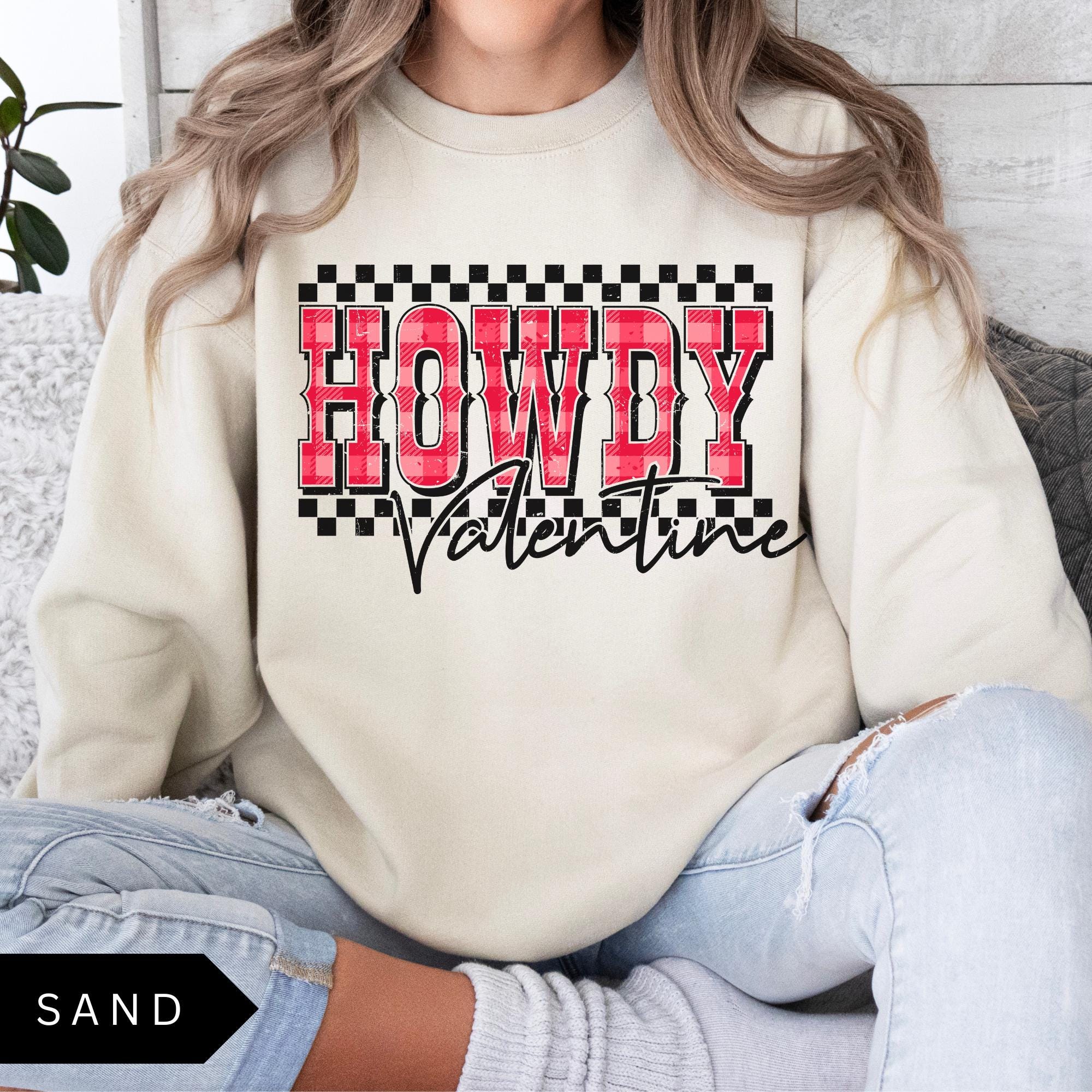Retro Western Valentine Sweatshirt, Howdy Valentine Sweatshirt, Trendy Western Valentine's Day Shirt, Valentine's Shirt