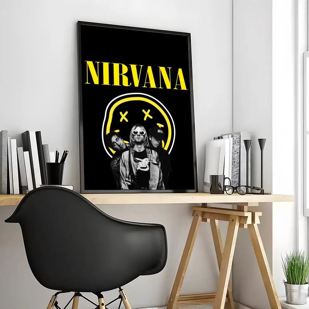Nirvana Rock Band Calligraphy Canvas Poster