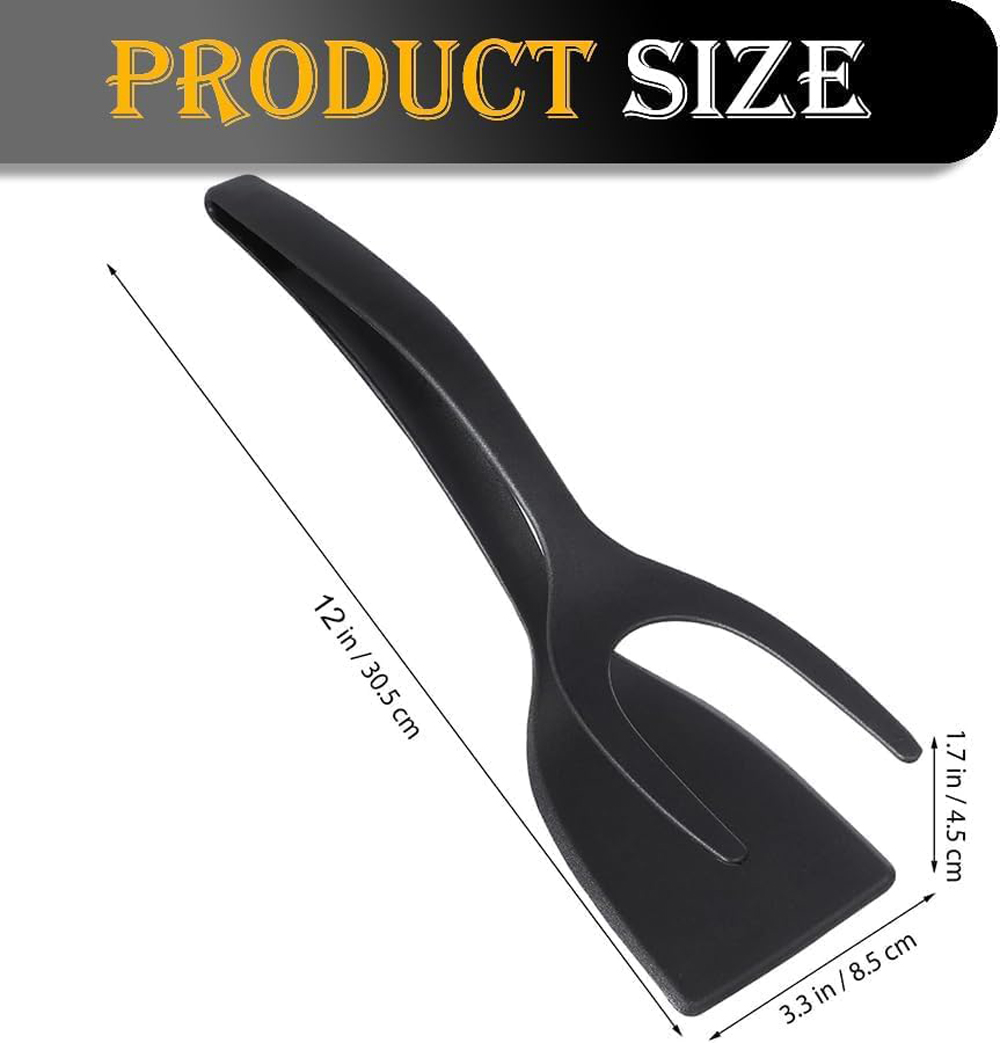 Non Stick Grip Flip Spatula Tongs Egg Flipper for Pancakes, French Toast, Fish, Omelet Making Tool