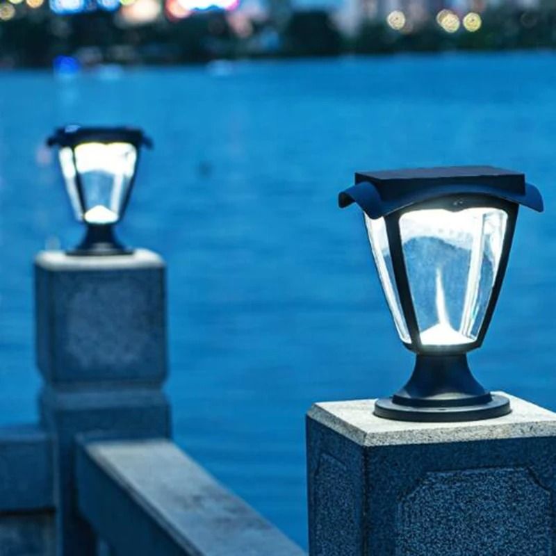 Solar Column Pillar Light | Waterproof Outdoor LED Deck Post Cap Lamp for Garden & Landscape Decor