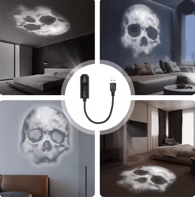 Halloween Skull Projection Night Light