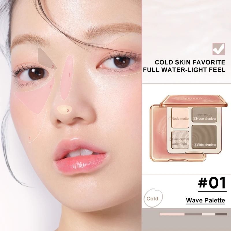Natural Finish Highlighter and Contour Palette