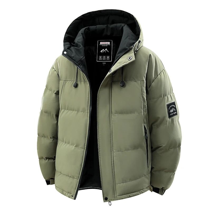 Mens Winter Hooded Parka – Windproof Thickened Outdoor Coat