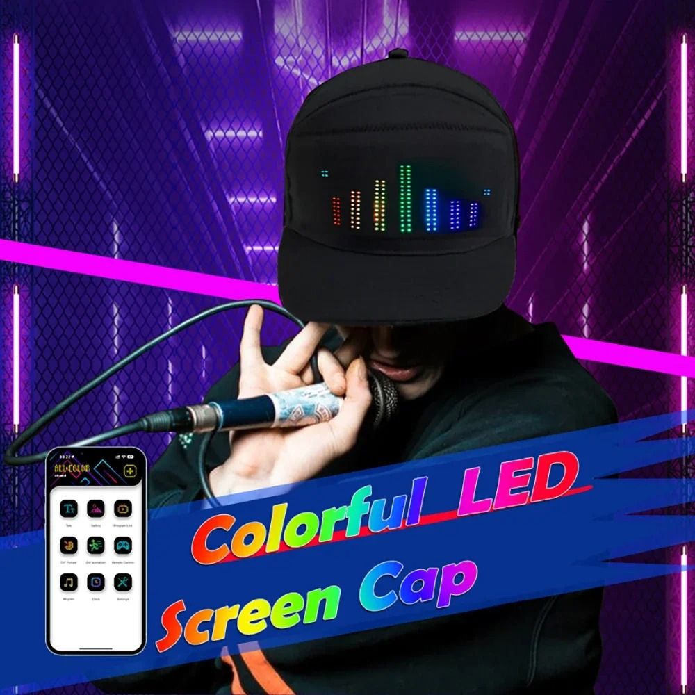 Smart Bluetooth LED Matrix Baseball Hat