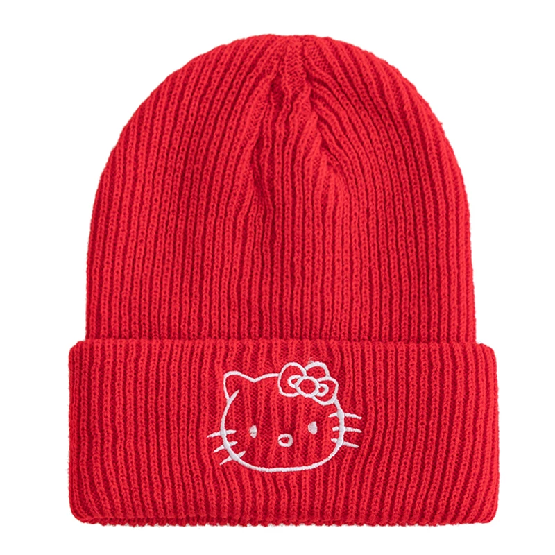 Women Winter Knitted Cap Hot Sale Saniro Hello Kitty Beanie Hat Cute Cartoon Melody