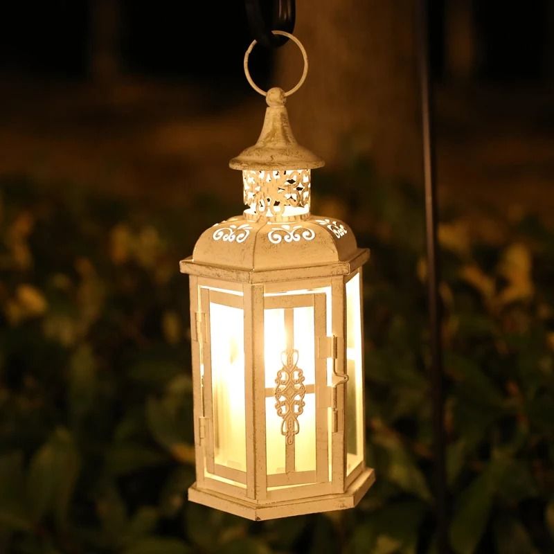 Vintage Metal Candle Lantern | Decorative Hanging Candleholder for Home & Weddings