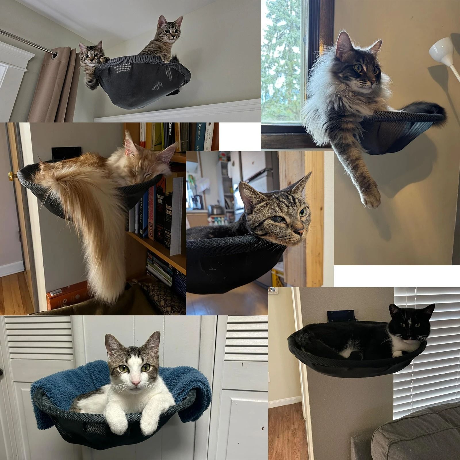 Foldable Wall-Mounted Breathable Cat Hammock